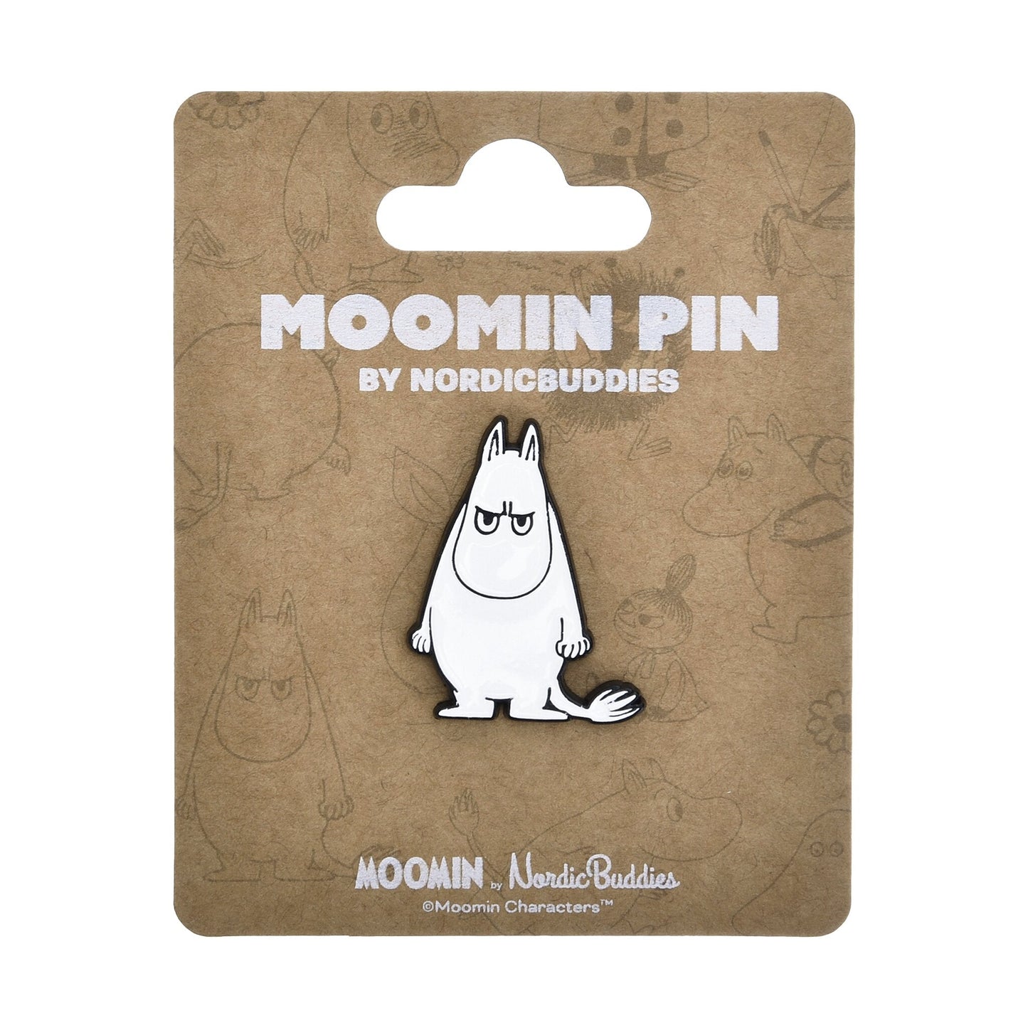 Nordicbuddies Moomin Angry Character Die-Cut Metal Pin Badge