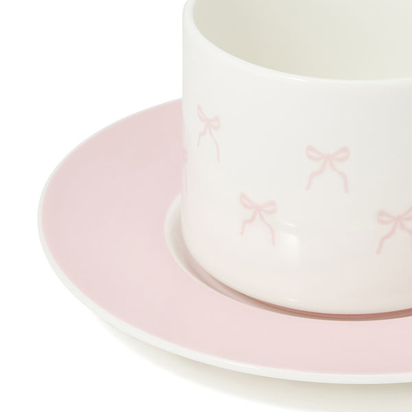 Ribbon Cup & Saucer Set Pink - Francfranc Limited