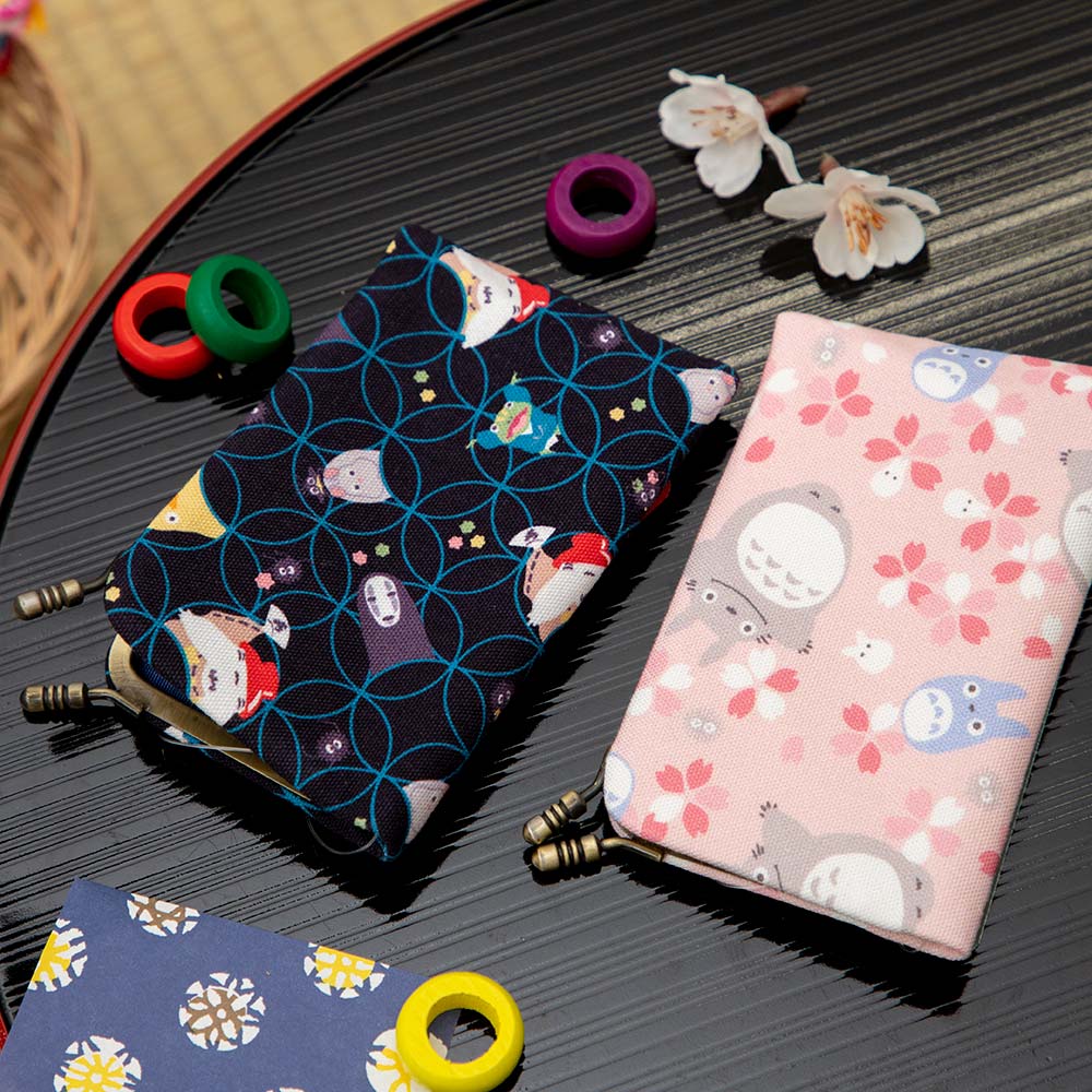 Totoro Sakura Pattern Clasp Business Card Case -Ghibli Studio