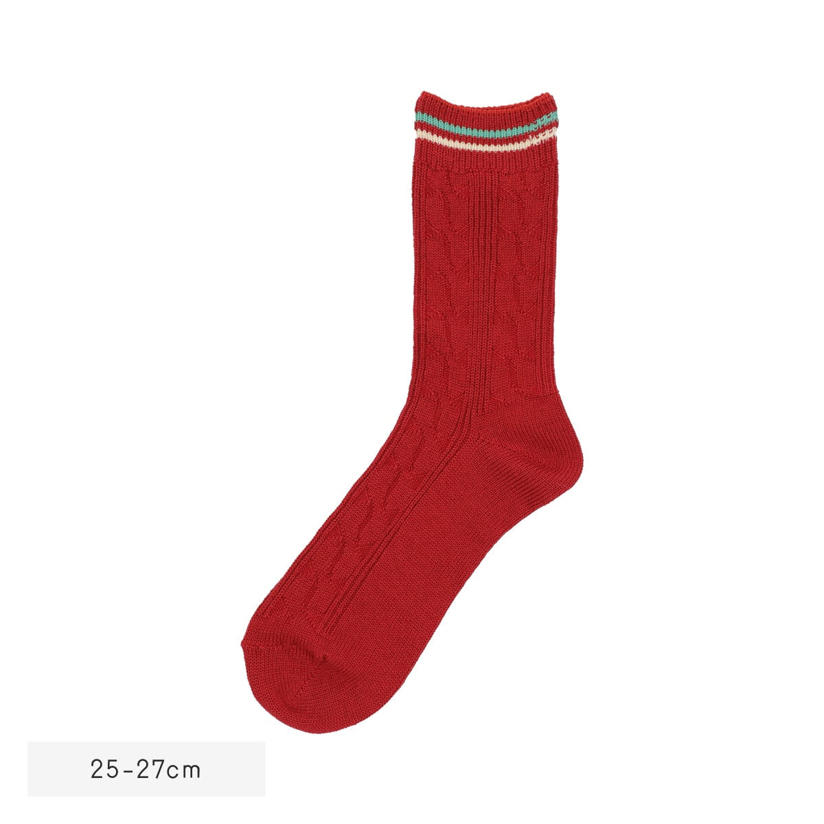 Whisper of the Heart Cable Knit Socks Brick
