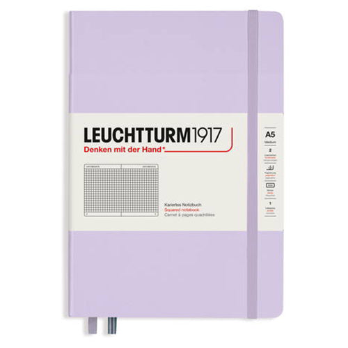 Leuchtturm1917 Medium A5 Grid Notebook Lilac 8.5 x 5.7 in
