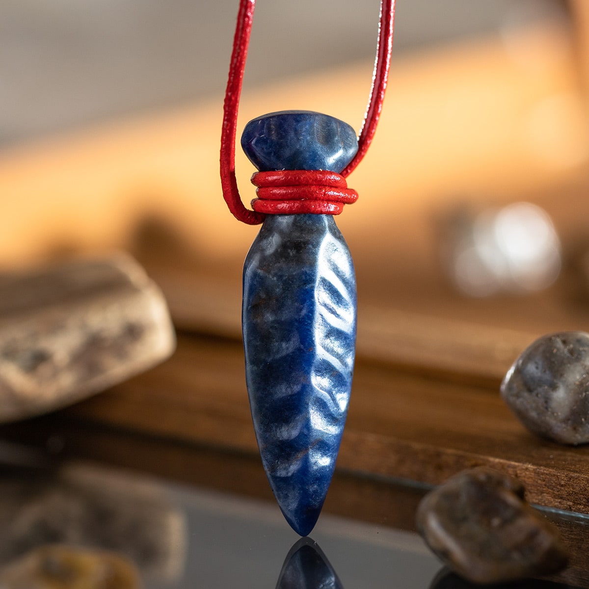 Princess Mononoke (Tama no Kogatana) Sodalite Stone Necklace - Ghibli Studio
