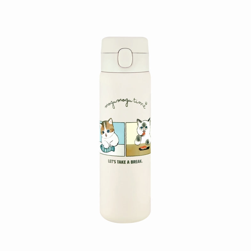Toa Kinzoku Mofusand Stainless One-Push Water Bottle 480ml Sushi