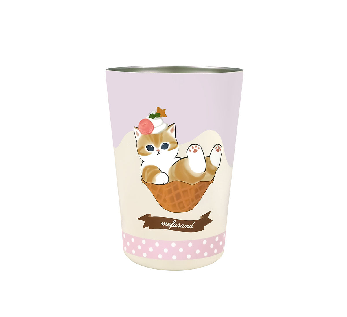 Mofusand 2-Way Stainless Steel Tumbler Ice Nyan Waffle Design
