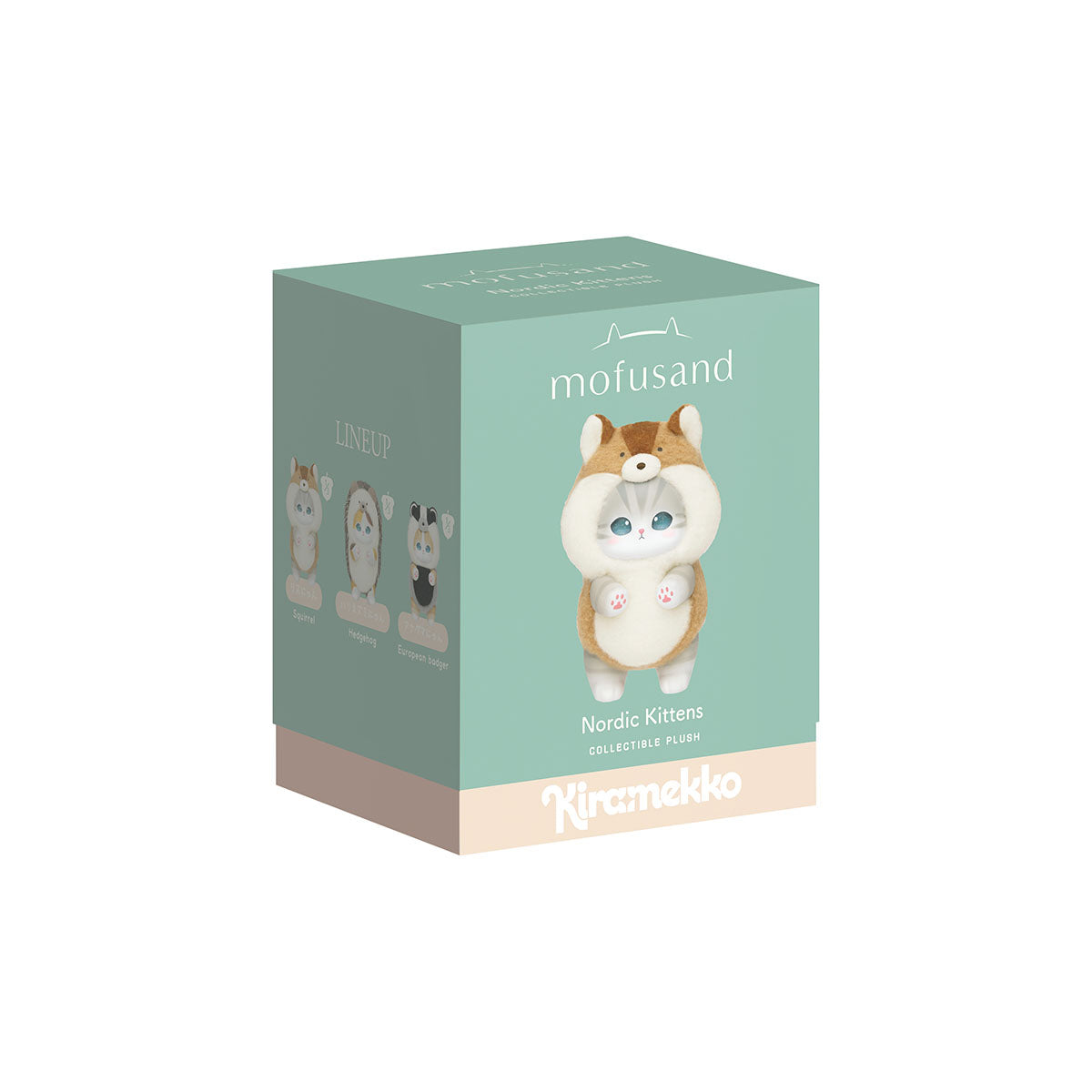 Gray Parka Service mofusand Kiramekko Nordic Kitten Mascot Plush Set