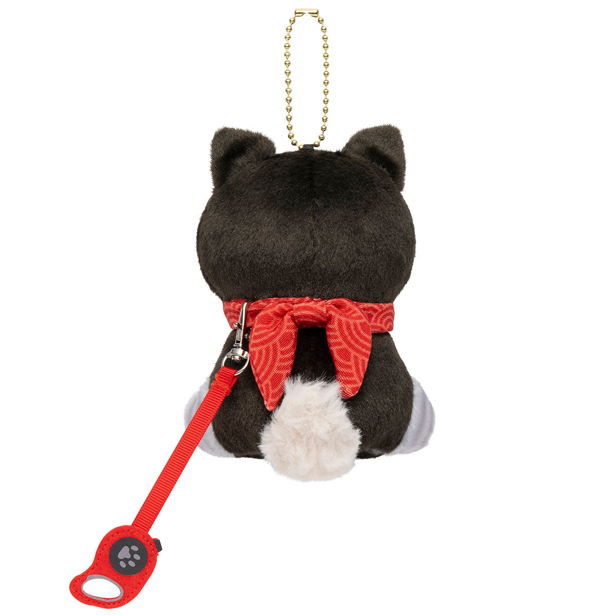 mofusand Shiba Inu Cat Mascot Keychain with Black Bandana