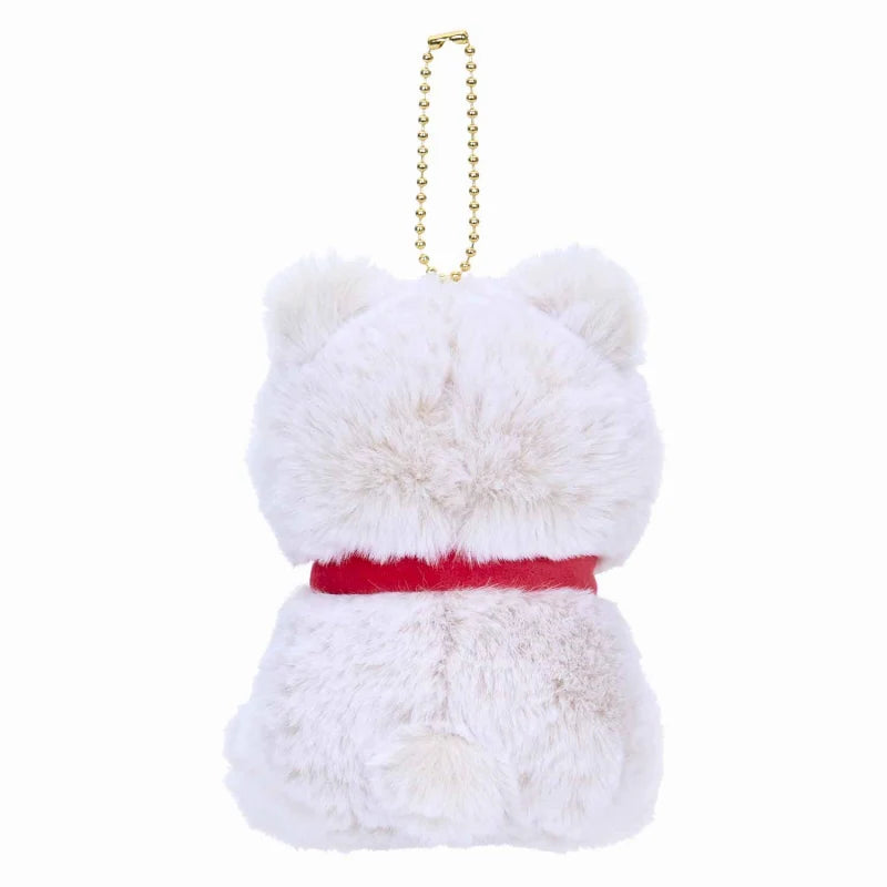 Mofusand Teddy Bear Cat Plush Toy Keychain (White)