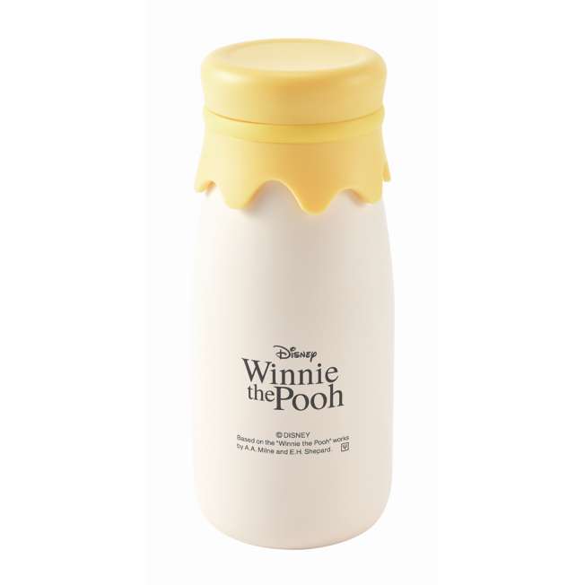 Winnie the Pooh Milk bottle style stainless steel bottle Ivory 320ml - Disney Store Japan