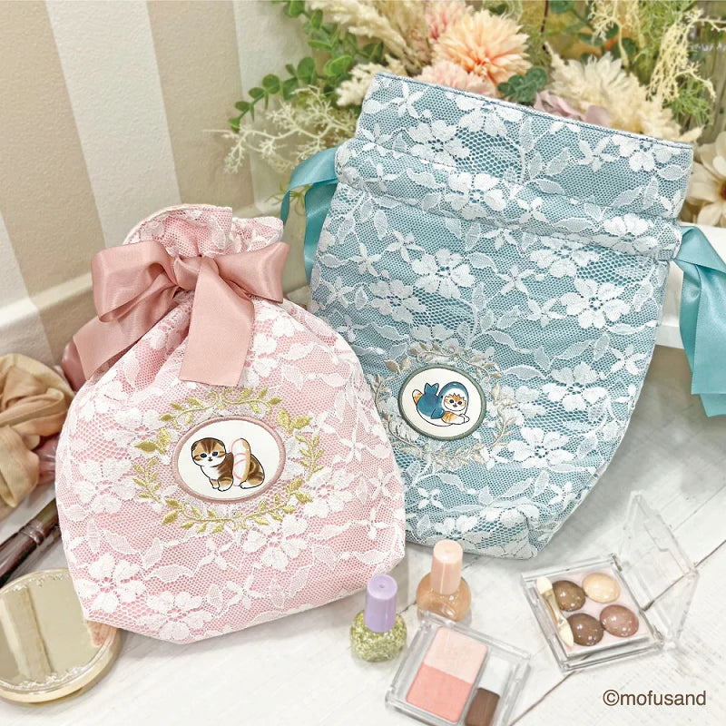 حقيبة موفوساند كبيرة الحجم من الدانتيل - أزرق