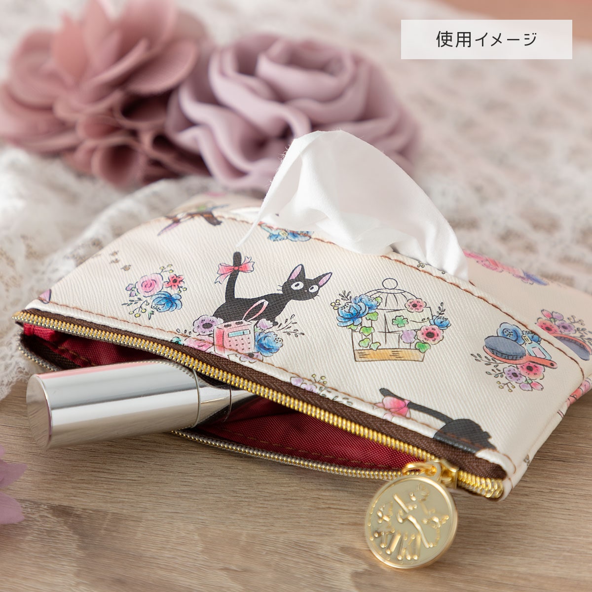 Kiki's Delivery Service Flower Series Tissue Pouch - Ghibli Studio