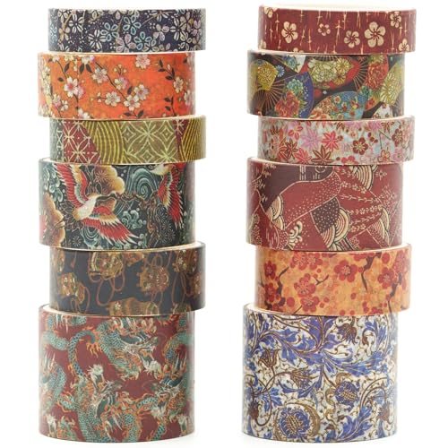 Songdao Kyoto Style Washi Masking Tape Set 12 Rolls