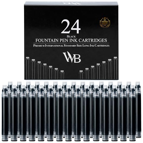 Wordsworth & Black Fountain Pen Ink Cartridges 24-Pack