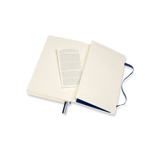 Moleskine Classic Expanded Soft Cover Ruled Notebook Large Blue