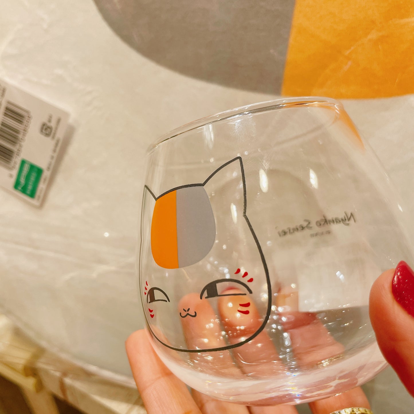 Natsume Yuujinchou Nyanko Sensei Glass Cup