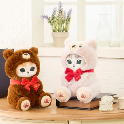 Mofusand Teddy Bear Cat Plush Toy (White)