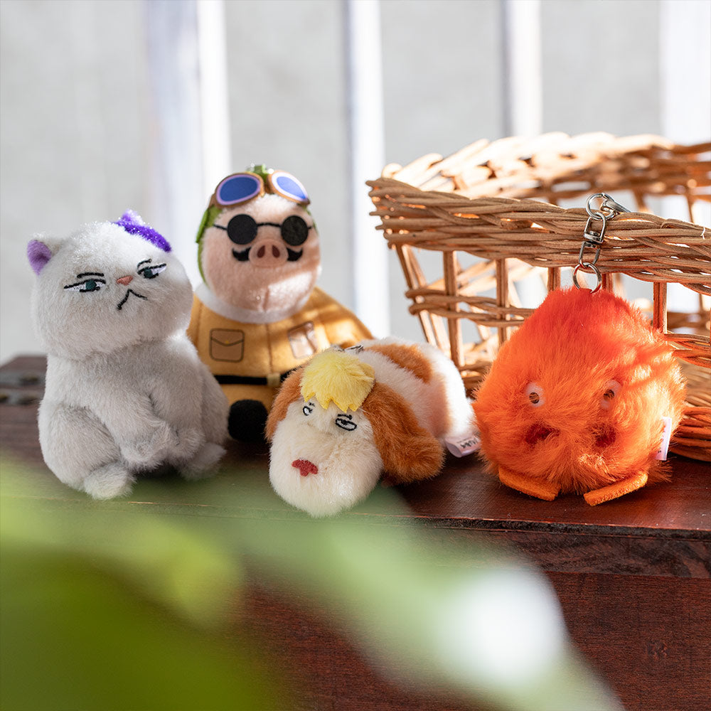 Studio Ghibli Howl's Moving Castle Calcifer Fluffy Keychain Plush