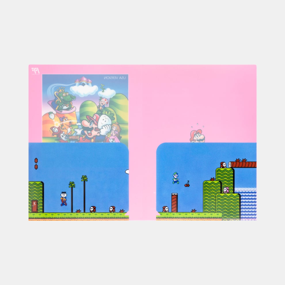 Nintendo Super Mario USA Double Pocket Clear File NSJ_8_A5ABH