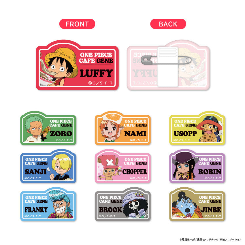 Trading acrylic name badges (10 types Random)- One Piece Cafe