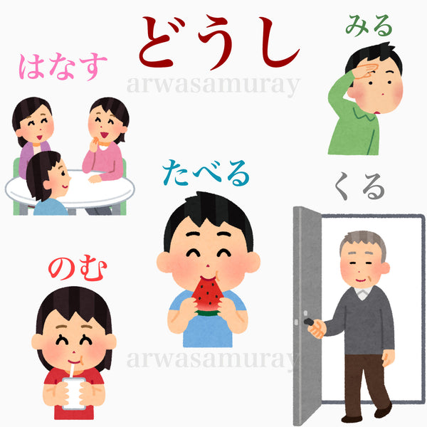 الأفعال في اللغة اليابانية