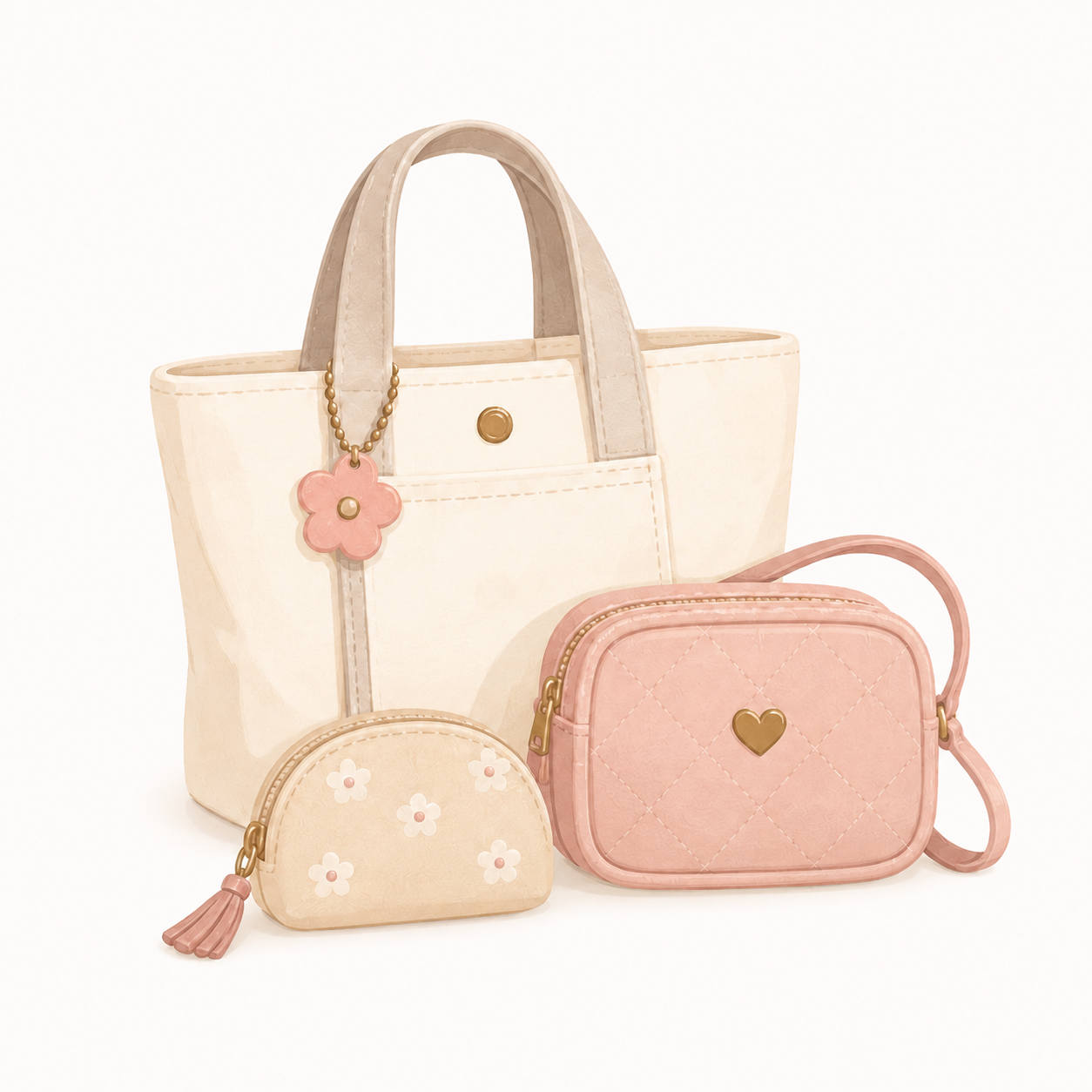 Marimocraft Koupen-chan Square Tote Bag Pastel Sagara Embroidery 9.8in