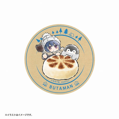 Yuru Camp x Koupen chan Round Sticker (Food) 1pc