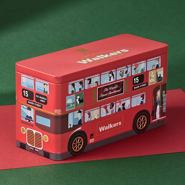 Walkers London Bus Tin Shortbread 250g Christmas