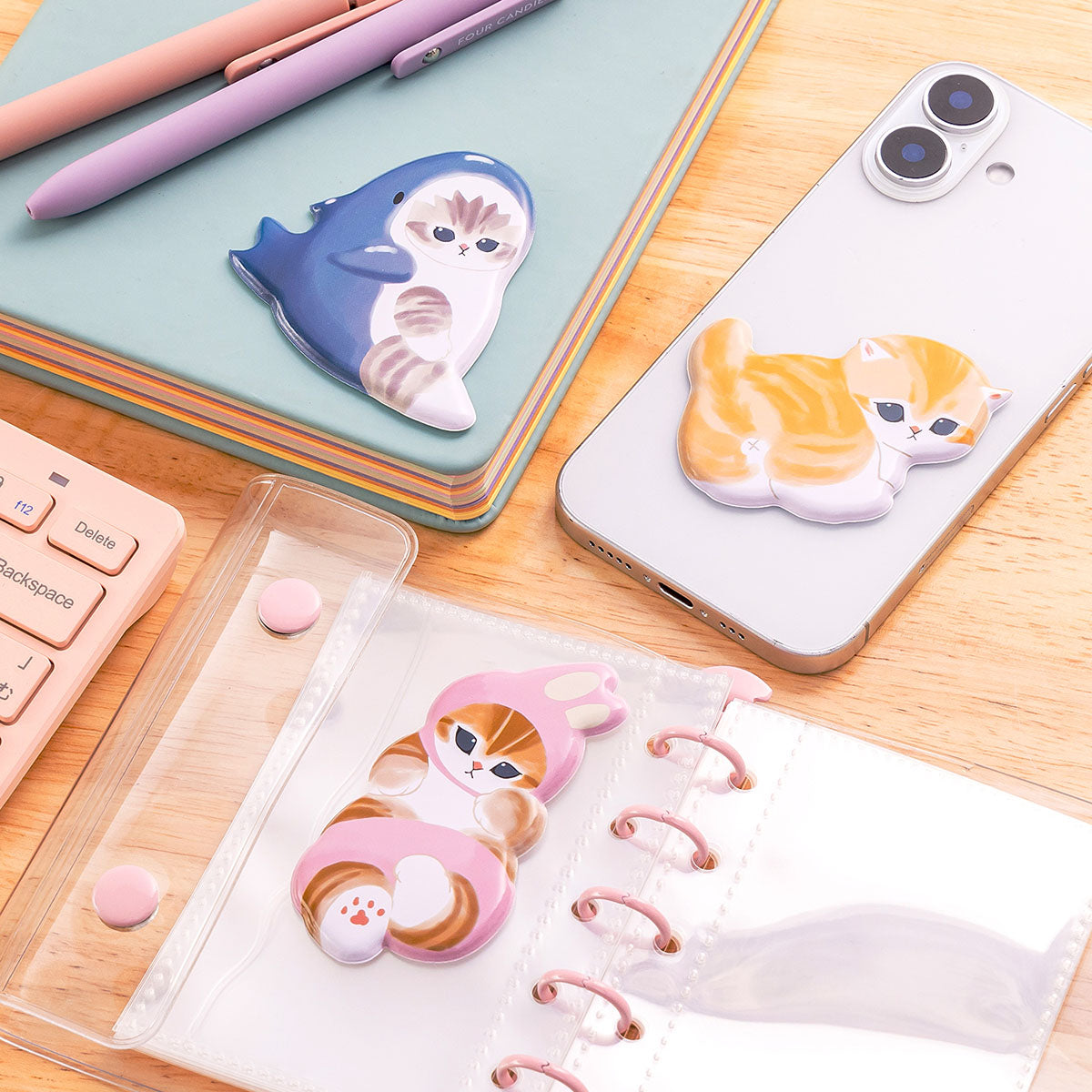 Mofusand Shark Cat Large Puffy Sticker
