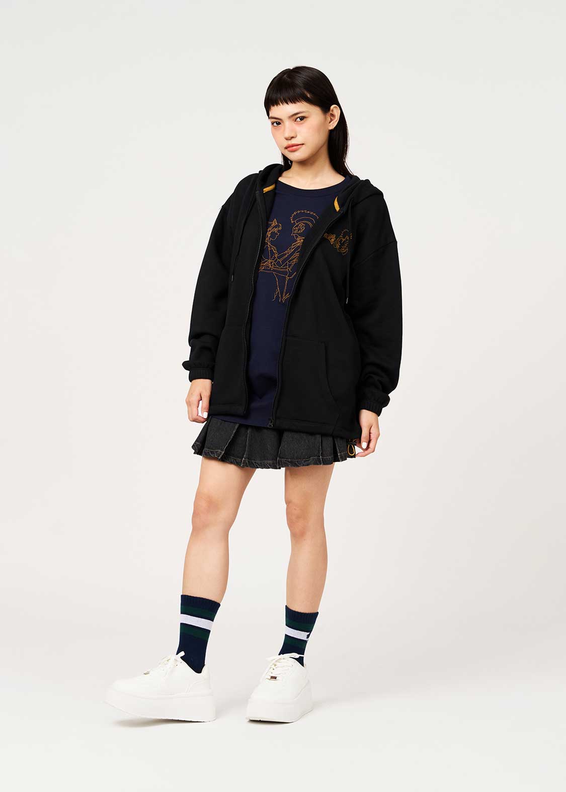 Graniph Detective Conan The Black Knight Zip Hoodie Black