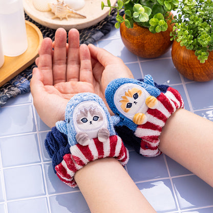mofusand BOARD SHARK! Face Washing Wristbands Absorbent Pair