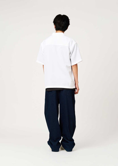 Graniph Detective Conan Big Silhouette Short Sleeve Shirt White