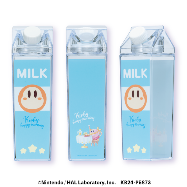 KIRBY Happy Morning Milk Carton Style Bottle 480mL