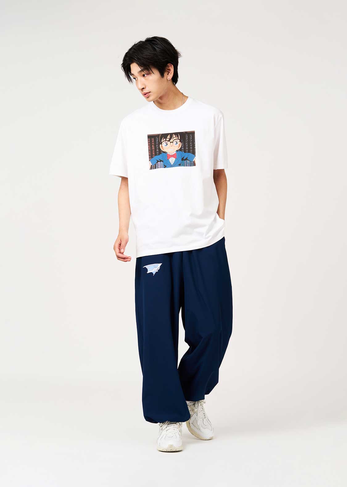 Graniph Detective Conan Easy Pants Kaito Kid Design Unisex Navy