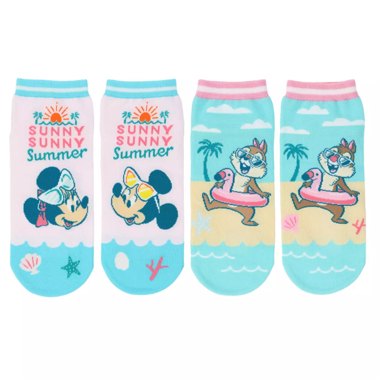 Set of 2 socks, 22-25cm, Mickey Mouse and Friends - Disney Store Japan