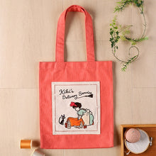 قم بتحميل الصورة في عارض الصور، Ghibli Characters Kiki&#39;s Delivery Service Color Tote Bag