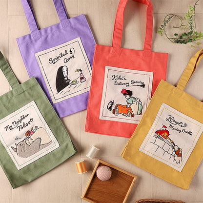 Ghibli Characters Spirited Away Color Tote Bag