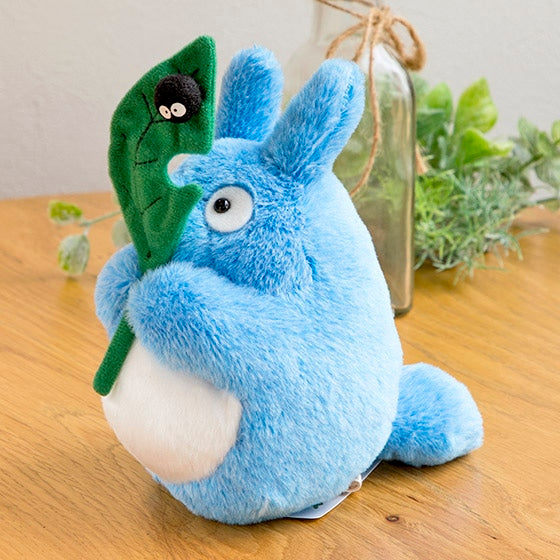 My Neighbor Totoro Fluffy Beanbag Plush Medium Totoro and Kurosuke