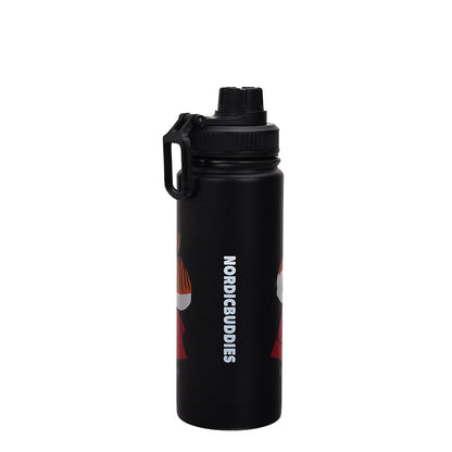 Nordicbuddies Little My Stainless Steel Drink Bottle 550ml Black
