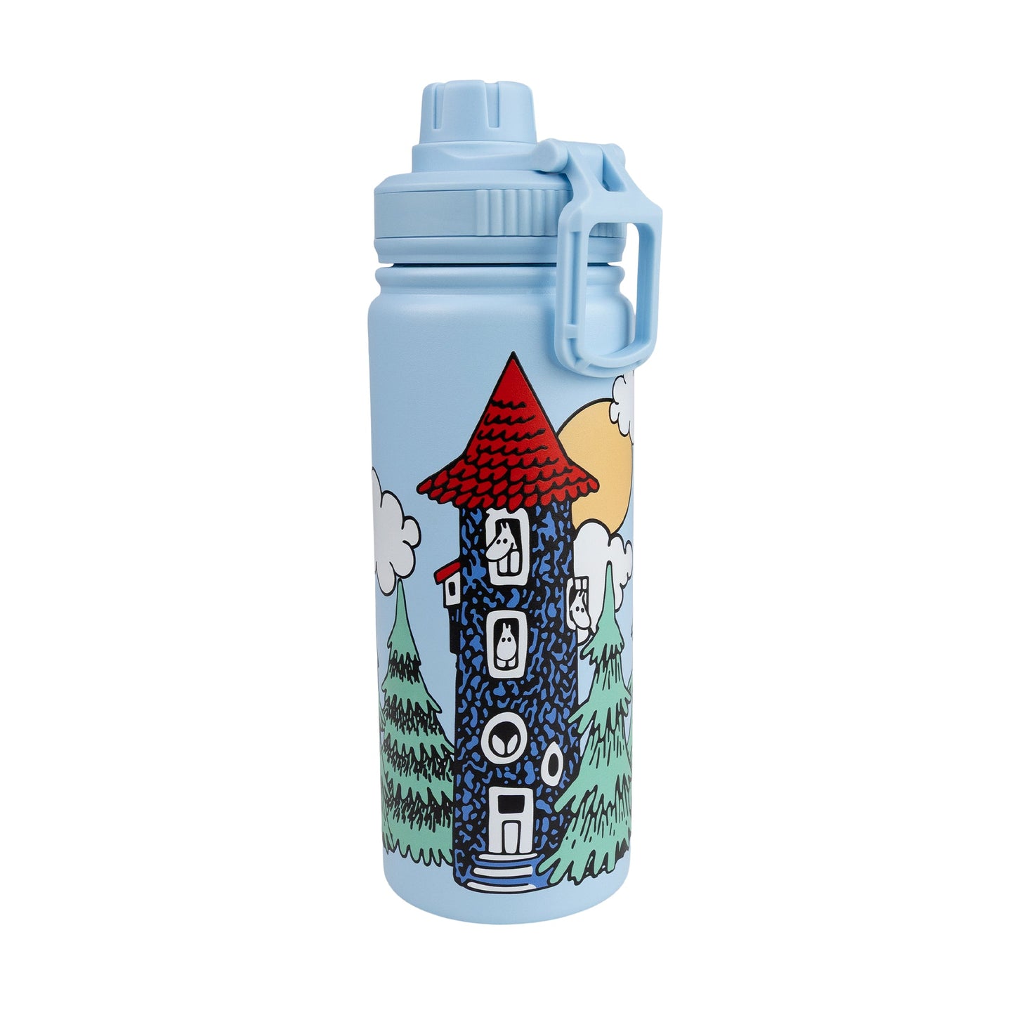 Nordicbuddies Moomin House Stainless Steel Water Bottle Blue 550ml