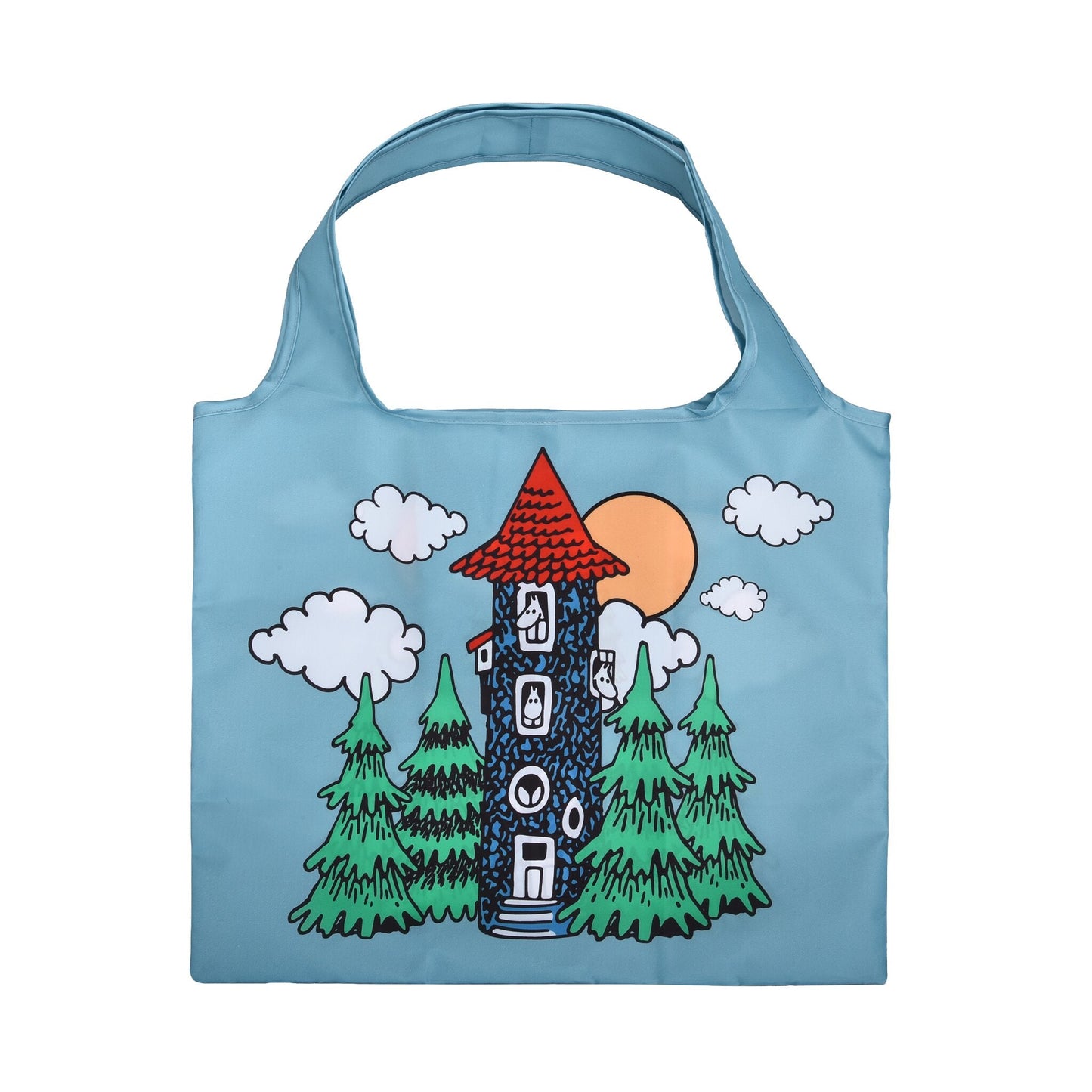 Nordicbuddies Moomin House Foldable Reusable Shopping Bag Blue