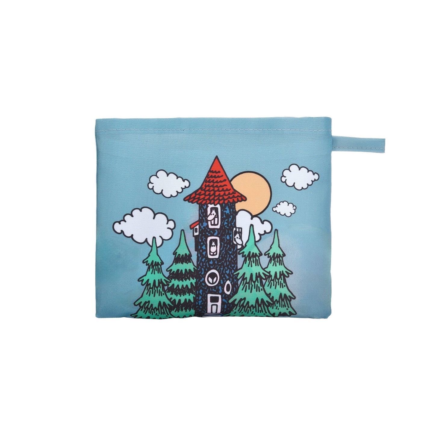 Nordicbuddies Moomin House Foldable Reusable Shopping Bag Blue