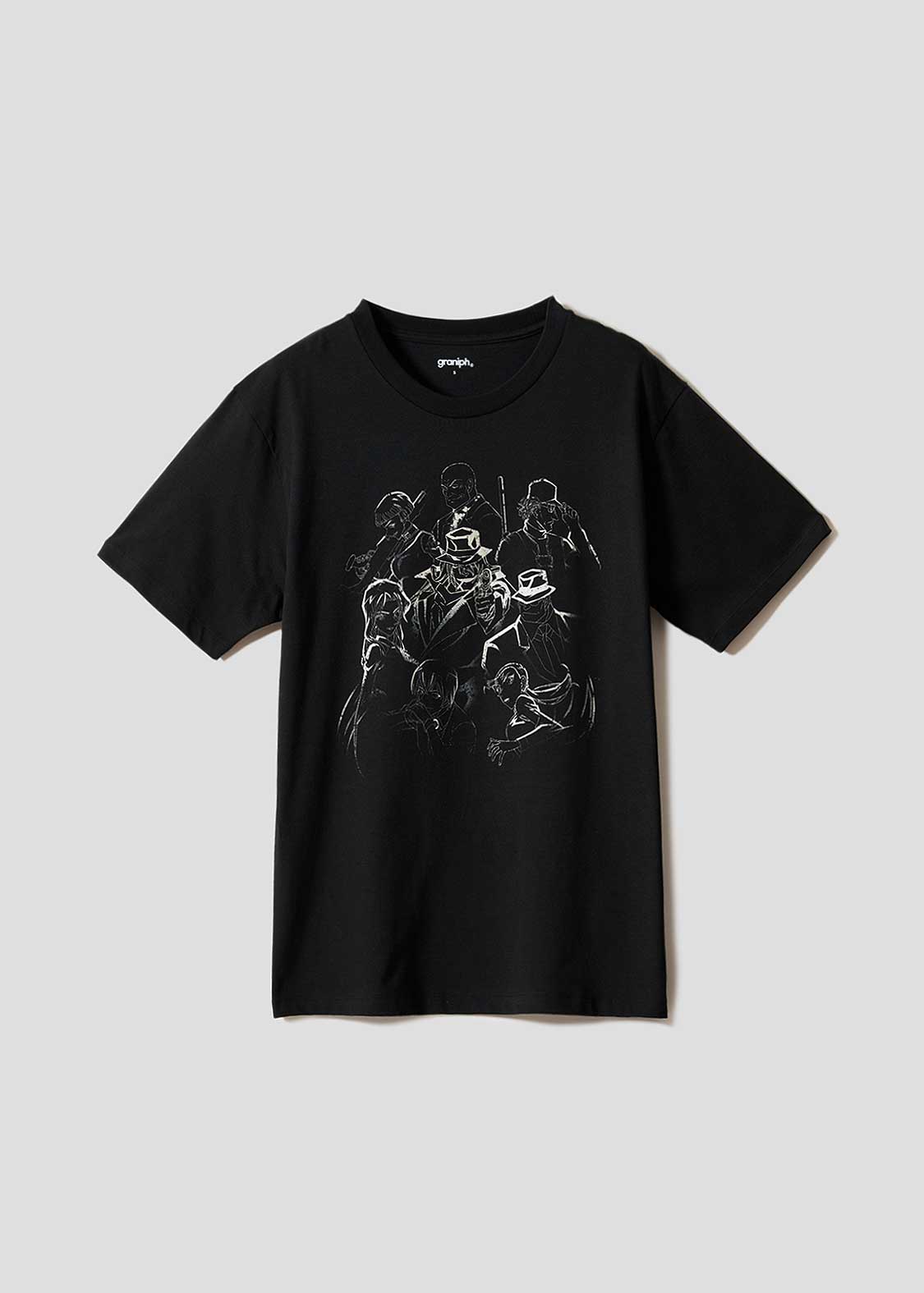 Graniph Unisex Detective Conan Black Organization T-Shirt Black