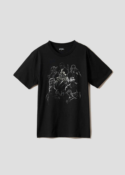 Graniph Unisex Detective Conan Black Organization T-Shirt Black