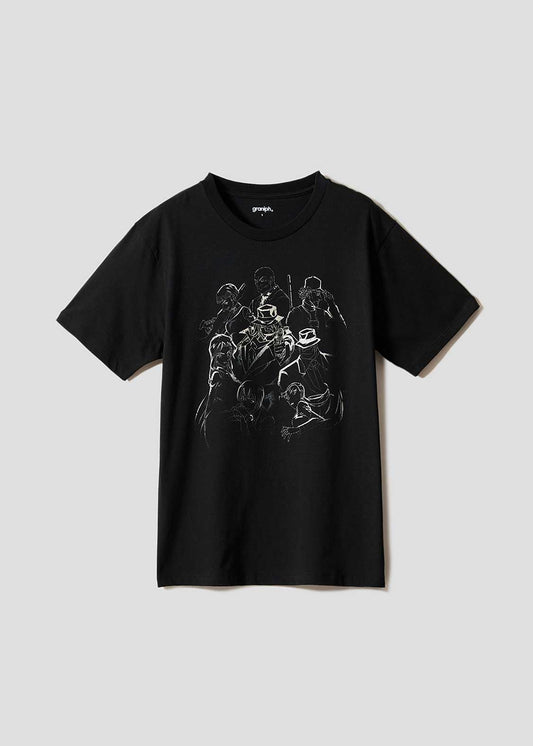 Graniph Unisex Detective Conan Black Organization T-Shirt Black