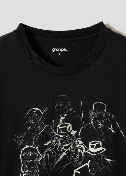 Graniph Unisex Detective Conan Black Organization T-Shirt Black