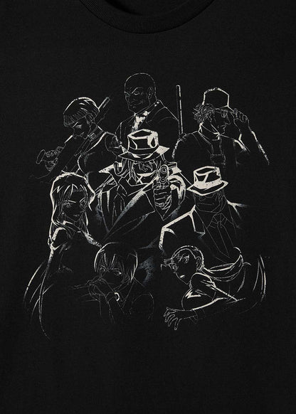 Graniph Unisex Detective Conan Black Organization T-Shirt Black