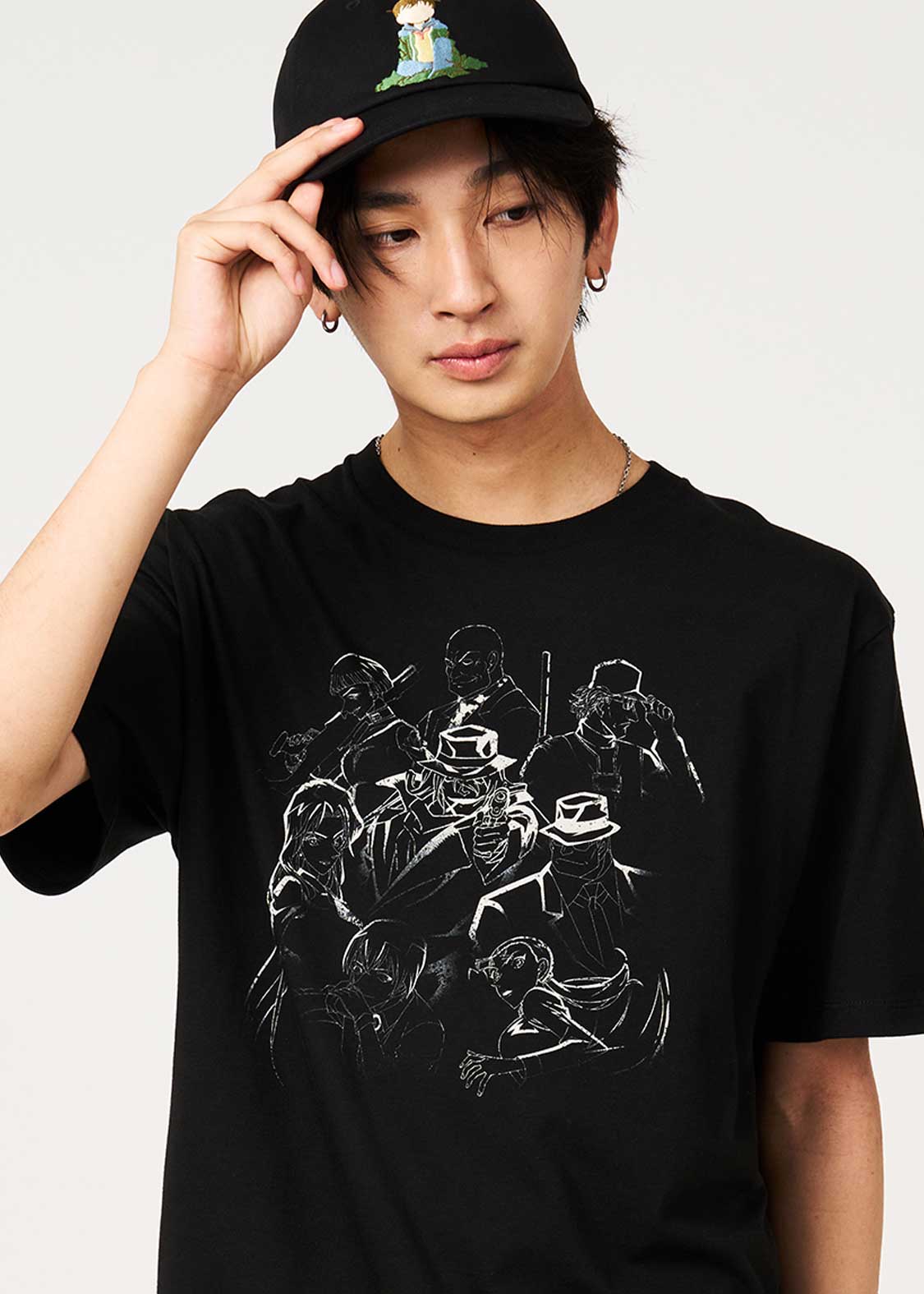 Graniph Unisex Detective Conan Black Organization T-Shirt Black