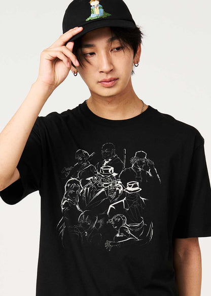 Graniph Unisex Detective Conan Black Organization T-Shirt Black
