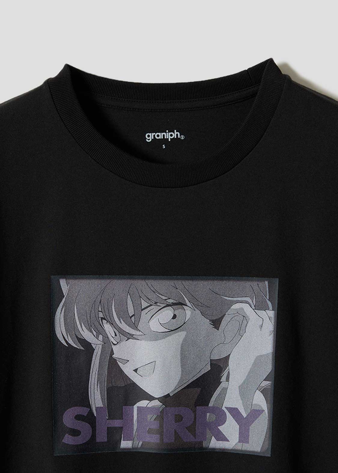 Detective Conan Sherry Unisex T-Shirt Black Graphic Print Tee