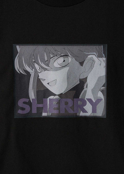 Detective Conan Sherry Unisex T-Shirt Black Graphic Print Tee