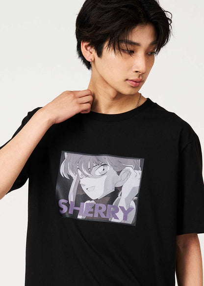 Detective Conan Sherry Unisex T-Shirt Black Graphic Print Tee